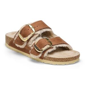 Birkenstock Arizona Big Buckle Shearling Oiled Leather